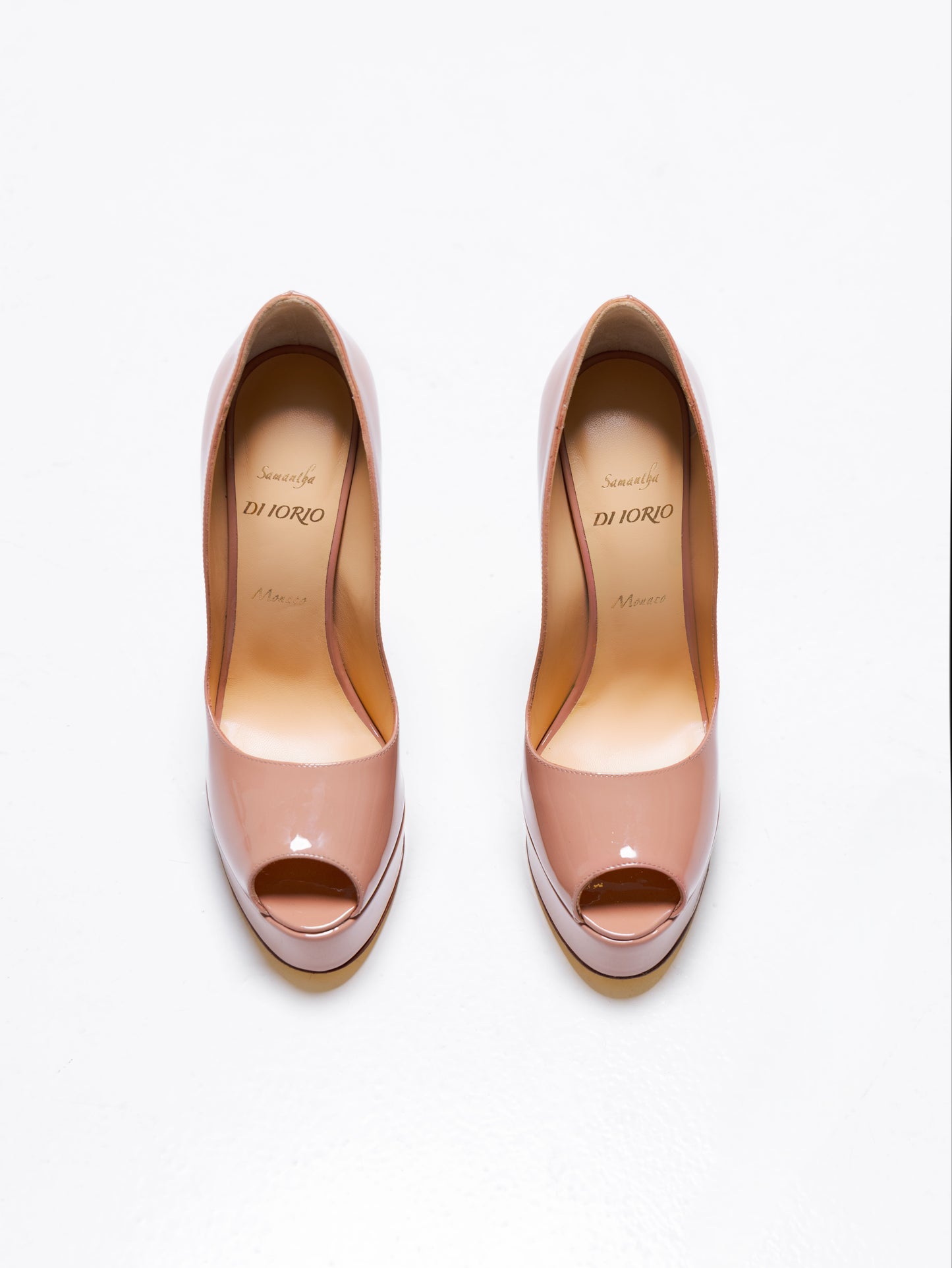 DI ALLURA 135 Cuir de veau verni nude Semelle Or Édition Limitée