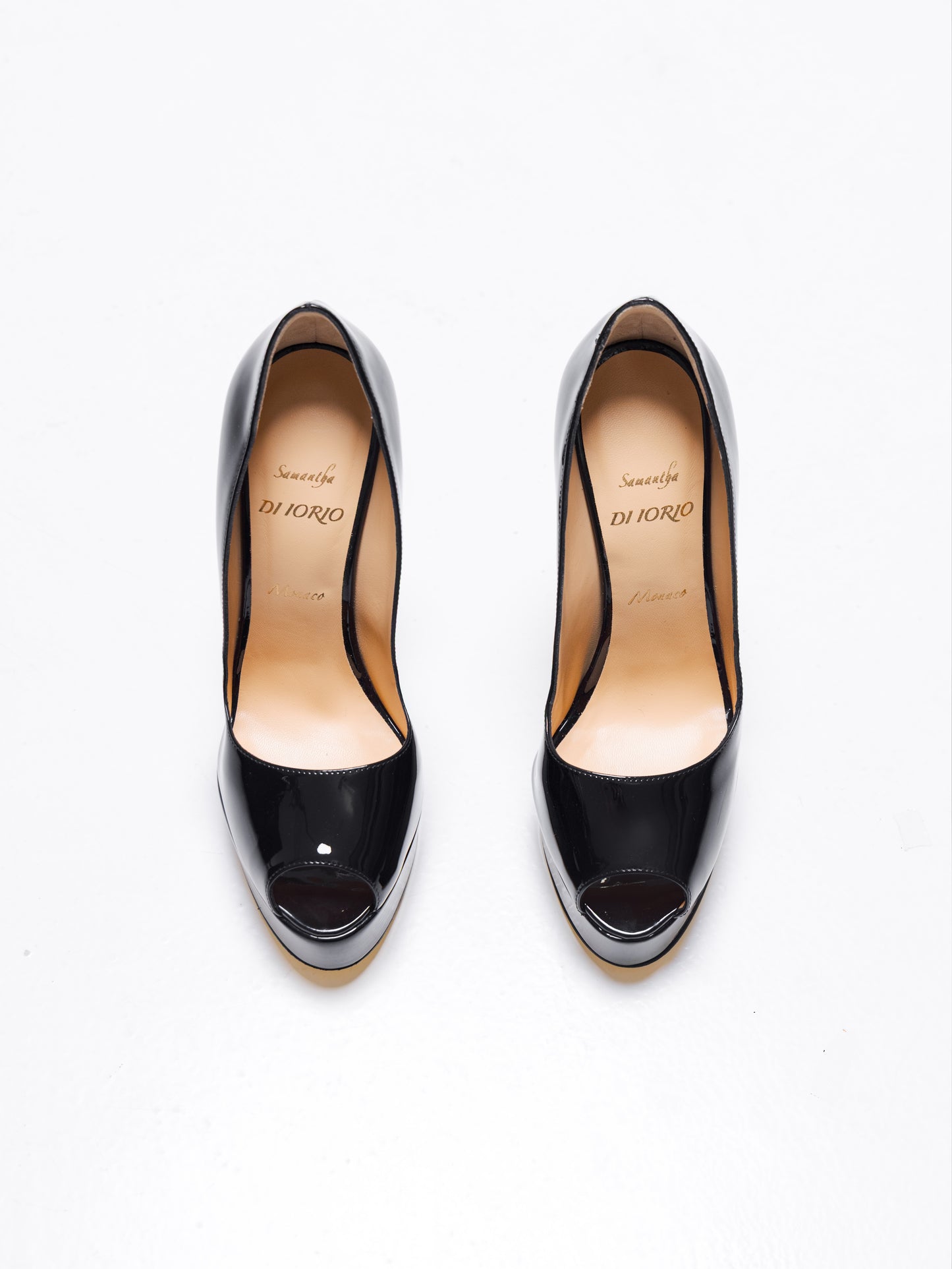 DI ALLURA 135 Cuir de veau verni noir Semelle Or Édition Limitée